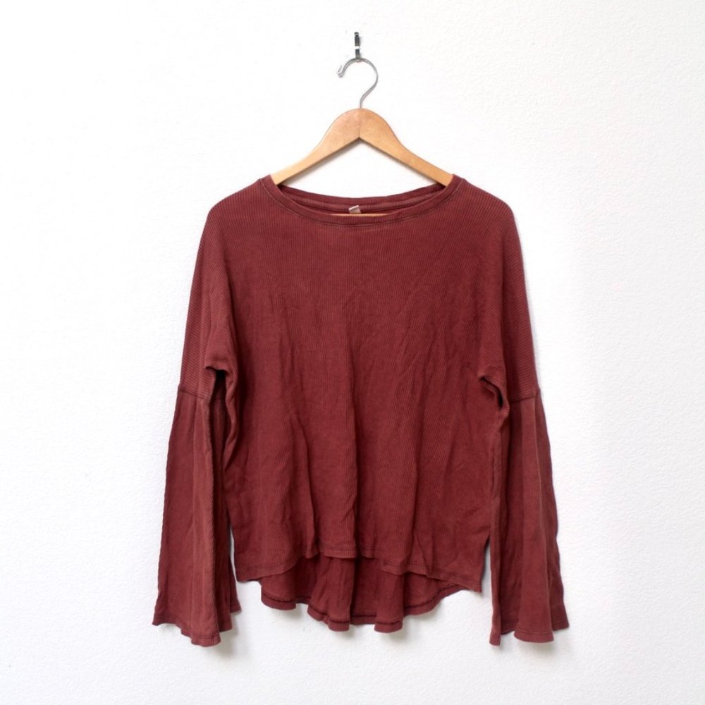 Nordstrom | Thermal Top with Flounce Sleeves